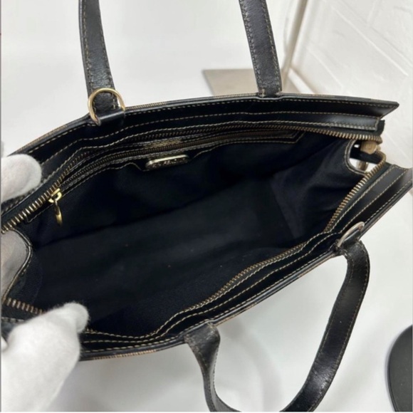 FENDI Roma Pequin Mini Tote Bag Vintage Including Entrupy COA - Picture 4 of 10